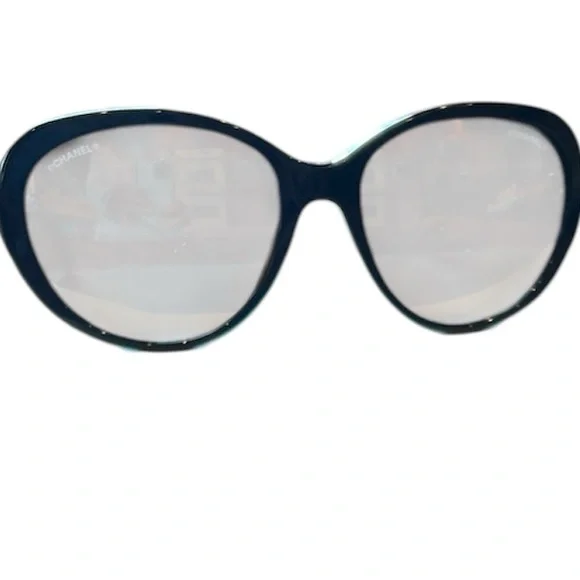 CHANEL 5269 CC Logo Oversized Cat-Eye Sunglasses Black & Silver - Picture 5 of 13